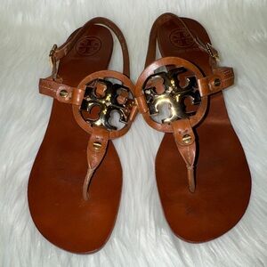 Tory Burch Miller Holly Kitten
Heel Sandals Brown Size 7.5